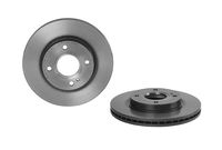 Remschijf COATED DISC LINE BREMBO, Remschijftype: Binnen geventileerd, u.a. für Ford