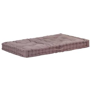 VidaXL Palletvloerkussen 120x80x10 cm katoen taupe