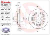 Remschijf BREMBO, Remschijftype: Binnen geventileerd, u.a. für Cadillac, Saab, Fiat, Opel, Vauxhall