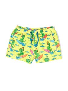 MC2 Saint Barth Kids short de bain à imprimé graphique - Jaune