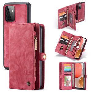 Caseme - vintage 2 in 1 portemonnee hoes - Samsung Galaxy A72 - Rood