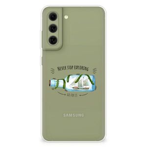 Samsung Galaxy S21FE Telefoonhoesje met Naam Boho Bottle