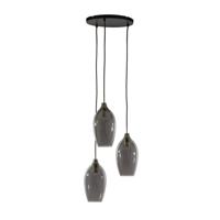 Light & Living Eettafel hanglampLukaro 3-lichts - smoke glas - 2977527