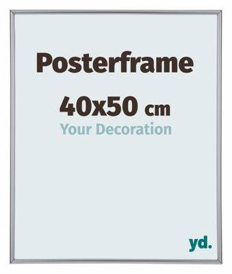 Posterlijst 40x50cm Zilver Hoogglans Kunststof Paris