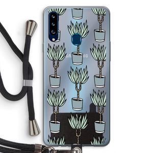 Boompje: Samsung Galaxy A20s Transparant Hoesje met koord