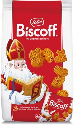 Lotus speculaaskoekjes, Sinterklaas, mini, pakje van 6 x 25g