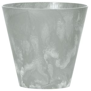 Kunststof bloempot/plantenpot betonlook 40 cm licht grijs