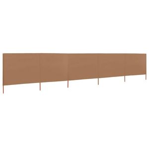 The Living Store Inklapbaar windscherm - 600 x 80 cm - Nonwoven stof en hout