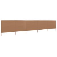 The Living Store Inklapbaar windscherm - 600 x 80 cm - Nonwoven stof en hout