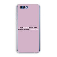 uw waarde daalt niet: Honor 10 Transparant Hoesje