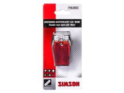 Simson Achterlicht mini batterij spatbord rood