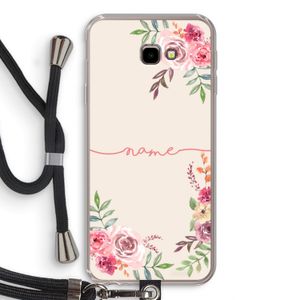 Rozen: Samsung Galaxy J4 Plus Transparant Hoesje met koord