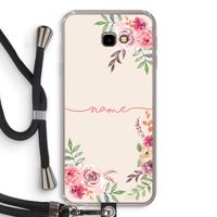 Rozen: Samsung Galaxy J4 Plus Transparant Hoesje met koord