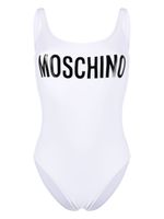 Moschino maillot de bain à logo imprimé - Blanc