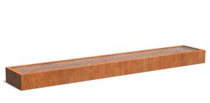 Cortenstaal vijverbak 600x100x40cm.