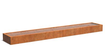 Cortenstaal vijverbak 600x100x40cm.