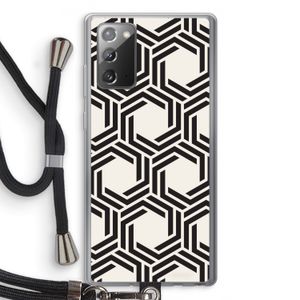 Geometrisch patroon: Samsung Galaxy Note 20 / Note 20 5G Transparant Hoesje met koord