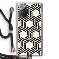 Geometrisch patroon: Samsung Galaxy Note 20 / Note 20 5G Transparant Hoesje met koord