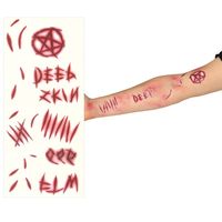 Halloween nep wond tattoos - littekens - horror thema