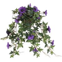Kunstplant Petunia - paars - 50 cm - kunst hangplanten