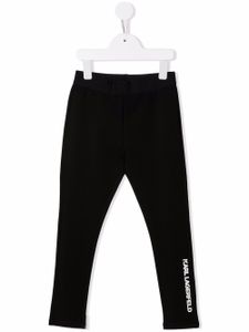 Karl Lagerfeld Kids legging à logo imprimé - Noir