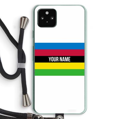 WK Wielrennen: Pixel 5a 5G Transparant Hoesje met koord