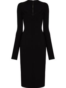 Dolce & Gabbana robe ajustée à encolure cœur - Noir