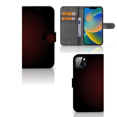 iPhone 14 Plus | Telefoon Hoesje | Geruit Rood | Portemonnee hoesje