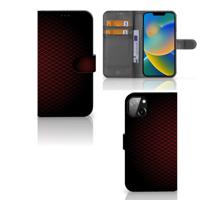 iPhone 14 Plus | Telefoon Hoesje | Geruit Rood | Portemonnee hoesje