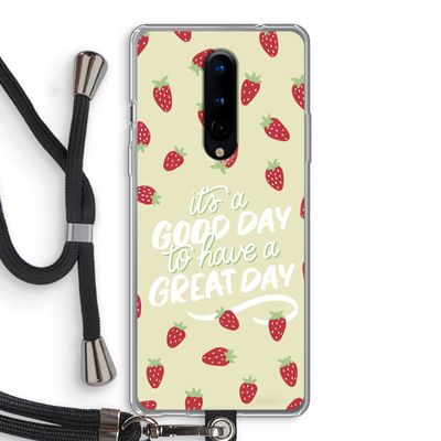 Don't forget to have a great day: OnePlus 8 Transparant Hoesje met koord