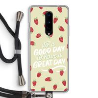 Don't forget to have a great day: OnePlus 8 Transparant Hoesje met koord