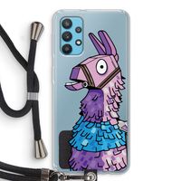 Lama: Samsung Galaxy A32 4G Transparant Hoesje met koord