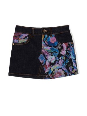 Versace Kids minijupe Calidescope - Bleu