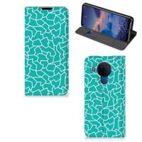 Nokia 5.4 | Bookcase | Cracks Blue