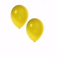 10 stuks metallic gele ballonnen 36 cm - thumbnail