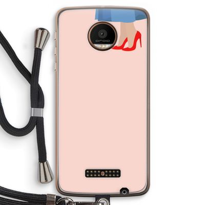High heels: Motorola Moto Z Force Transparant Hoesje met koord