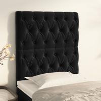 Hoofdborden 2 st 80x7x78/88 cm fluweel zwart