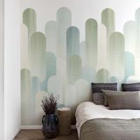 Panoramisch Behang Ovals Rol Groen