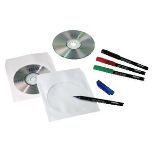 Hama 00062672 CD-hoes 1 CD/DVD/Blu-Ray Wit Papier 100 stuk(s)