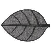 Secret de Gourmet Placemat Leaf - zwart - ovaal - 50 x 33 cm - Decoratief Secret de Gourmet Placemat Leaf - zwart - ovaal - 50 x 33 cm - Decoratief