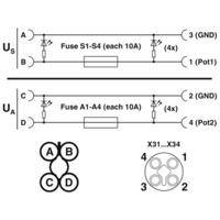 Phoenix Contact 1413929 Accessoire M12-verdeler met kunstof schroefdraad 1 stuk(s) - thumbnail