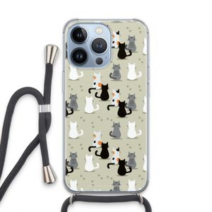 Katten: iPhone 13 Pro Transparant Hoesje met koord