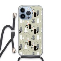 Katten: iPhone 13 Pro Transparant Hoesje met koord