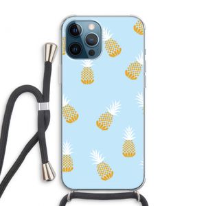 Ananasjes: iPhone 12 Pro Max Transparant Hoesje met koord