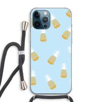 Ananasjes: iPhone 12 Pro Max Transparant Hoesje met koord