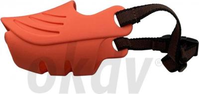 Silicone muilkorf rood maat L