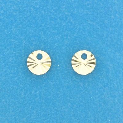 Oorknoppen Rond gediamanteerd zilver 6 mm