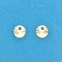 Oorknoppen Rond gediamanteerd zilver 6 mm