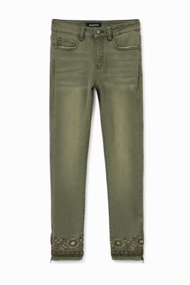 Exotische skinny jeans - GREEN - 40