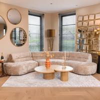 Richmond Organische Bank 'Colby' Chenille 360cm, kleur Naturel